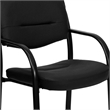 Scranton & Co Leather Executive Side Guest Chair in Black