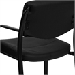 Scranton & Co Leather Executive Side Guest Chair in Black