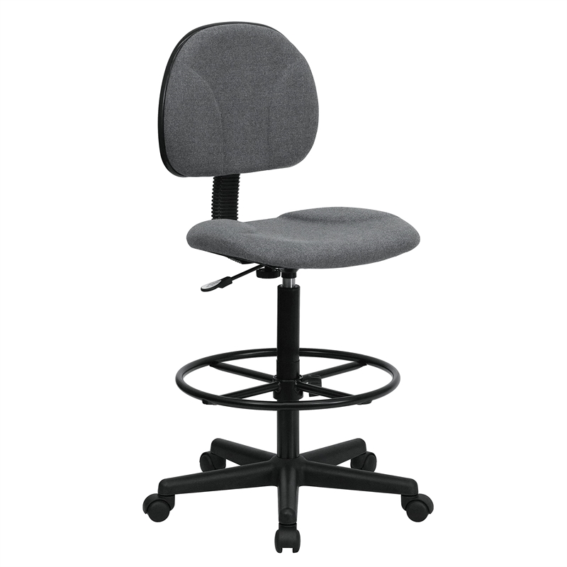 Scranton & Co Patterned Ergonomic Drafting Chair in Gray