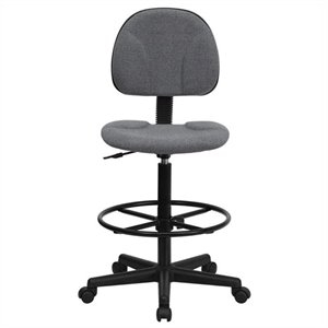 scranton & co patterned ergonomic drafting chair in gray