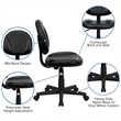 Scranton & Co Contemporary Faux Leather Ergonomic Task Office Chair in Black