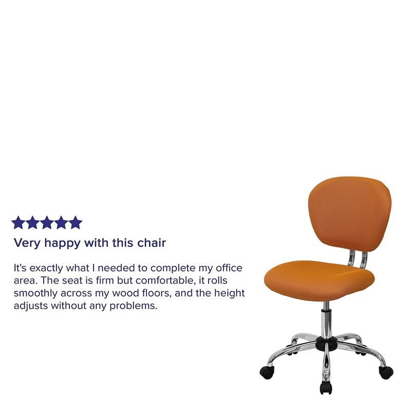 Scranton & Co Mid-Back Mesh Task Office Chair in Orange