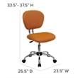 Scranton & Co Mid-Back Mesh Task Office Chair in Orange