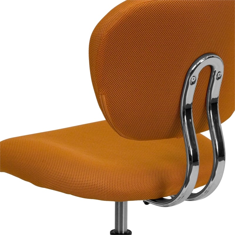 Scranton & Co Mid-Back Mesh Task Office Chair in Orange