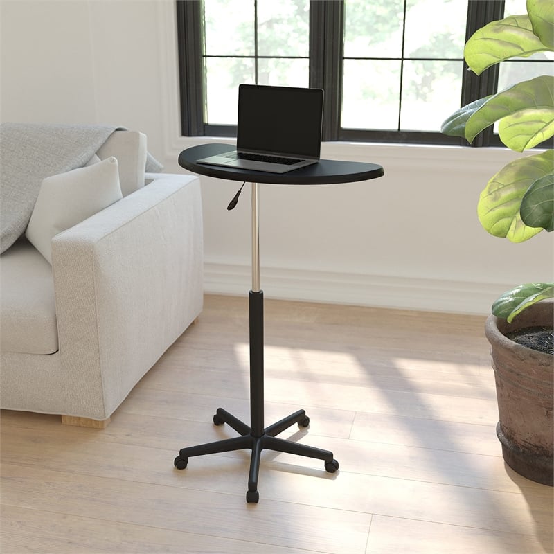 Scranton & Co Adjustable Mobile Laptop Desk in Black