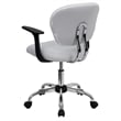 Scranton & Co Mid-Back Mesh Task Office Chair with Arms in White