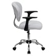 Scranton & Co Mid-Back Mesh Task Office Chair with Arms in White