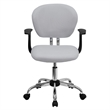 Scranton & Co Mid-Back Mesh Task Office Chair with Arms in White