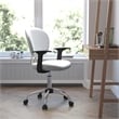 Scranton & Co Mid-Back Mesh Task Office Chair with Arms in White