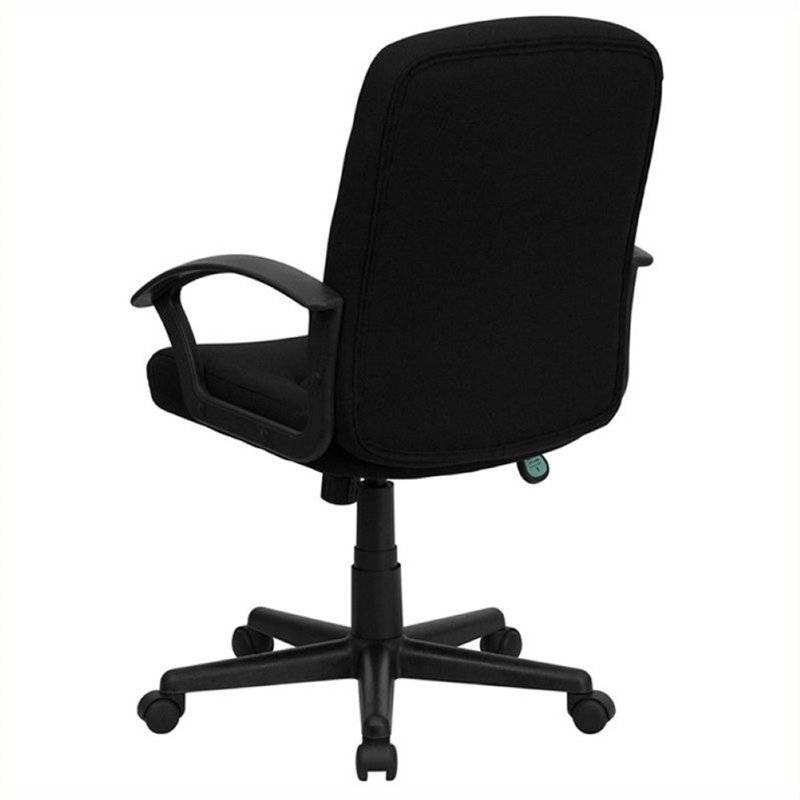 Scranton & Co Mid-Back Office Chair with Nylon Arms in Black