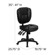Scranton & Co Contemporary Faux Leather Mid-Back Ergonomic Task Chair in Black