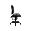 Scranton & Co Contemporary Faux Leather Mid-Back Ergonomic Task Chair in Black