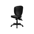 Scranton & Co Contemporary Faux Leather Mid-Back Ergonomic Task Chair in Black
