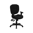 Scranton & Co Mid-Back Fabric Ergonomic Task Office Chair in Black