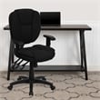 Scranton & Co Mid-Back Fabric Ergonomic Task Office Chair in Black