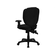 Scranton & Co Mid-Back Fabric Ergonomic Task Office Chair in Black