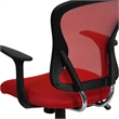 Scranton & Co Modern Mesh Fabric Mid-Back Office Chair in Red