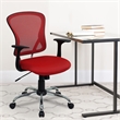 Scranton & Co Modern Mesh Fabric Mid-Back Office Chair in Red