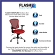 Scranton & Co Modern Mesh Fabric Mid-Back Office Chair in Red