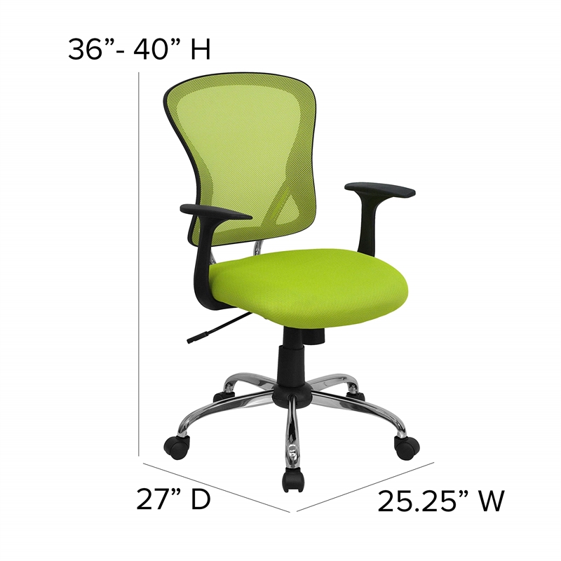 Scranton & Co Mid-Back Mesh Office Chair in Green