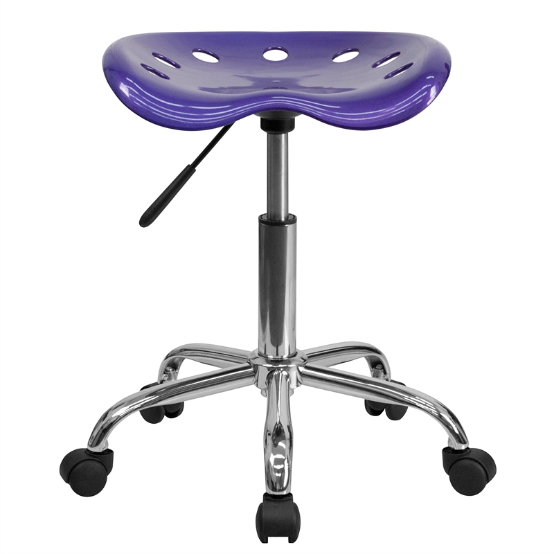Scranton & Co Adjustable Bar Stool wth Chrome Base in Violet