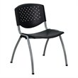 Scranton & Co Polypropylene Stacking Chair in Black