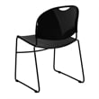 Scranton & Co Stacking Chair with Black Frame in Black
