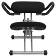 Scranton & Co Foam Fabric Ergonomic Kneeling Office Chair in Black/White