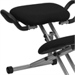 Scranton & Co Foam Fabric Ergonomic Kneeling Office Chair in Black/White