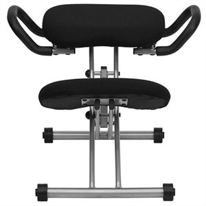scranton & co ergonomic kneeling office chair in black