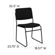 Scranton & Co Stacking Chair with Sled Base in Black