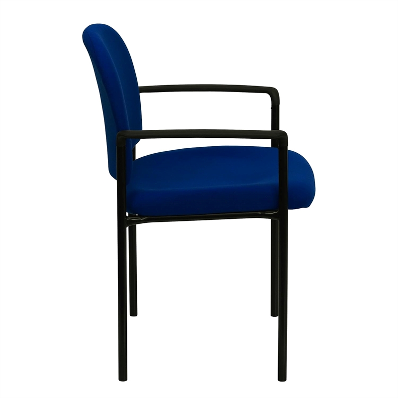 Scranton & Co Side Office Stacking Chair in Navy Blue