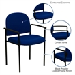 Scranton & Co Side Office Stacking Chair in Navy Blue
