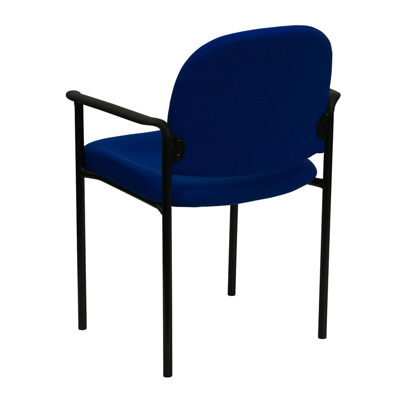 Scranton & Co Side Office Stacking Chair in Navy Blue
