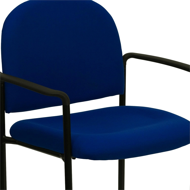 Scranton & Co Side Office Stacking Chair in Navy Blue