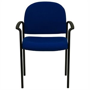 scranton & co side office stacking chair in navy blue