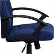 Scranton & Co Contemporary Fabric Mid-Back Office Chair with Arms in Navy Blue