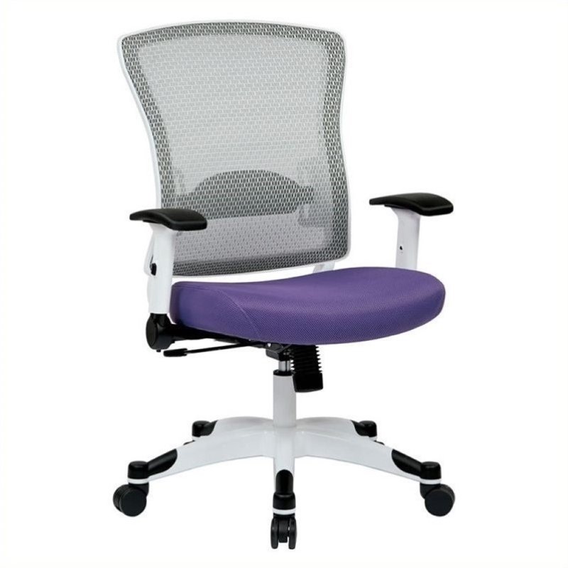 purple and white desk chair