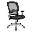 Scranton & Co Contemporary Fabric Adjustable Air Grid Back Office Chair in Gray