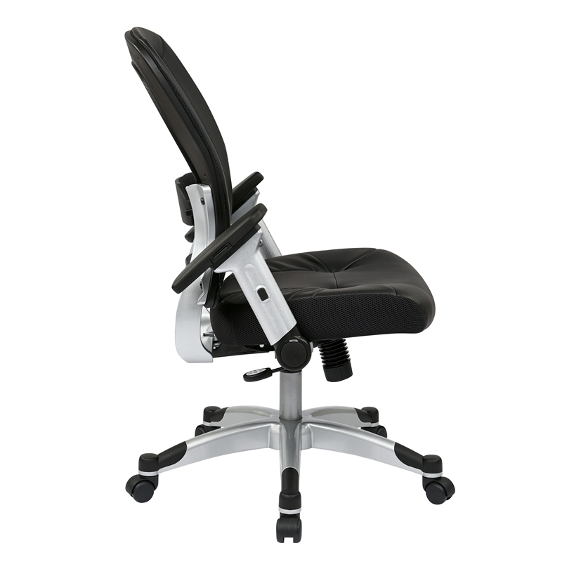 Scranton & Co Contemporary Fabric Adjustable Air Grid Back Office Chair in Gray