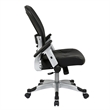 Scranton & Co Contemporary Fabric Adjustable Air Grid Back Office Chair in Gray