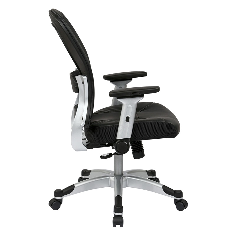 Scranton & Co Contemporary Fabric Adjustable Air Grid Back Office Chair in Gray