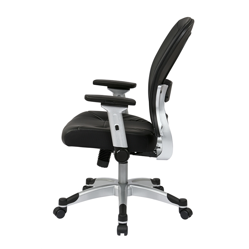Scranton & Co Contemporary Fabric Adjustable Air Grid Back Office Chair in Gray