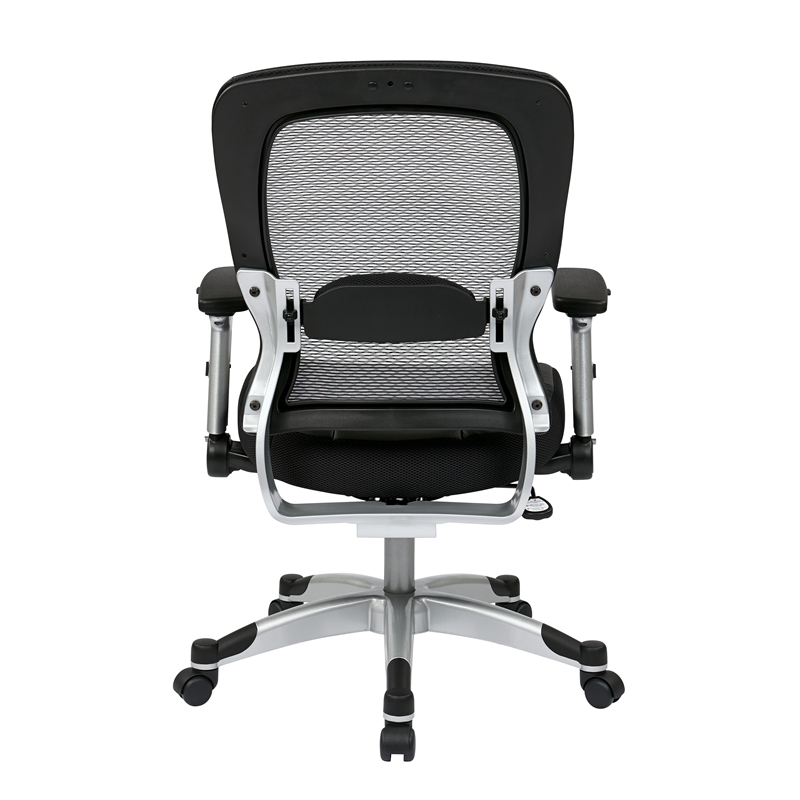 Scranton & Co Contemporary Fabric Adjustable Air Grid Back Office Chair in Gray
