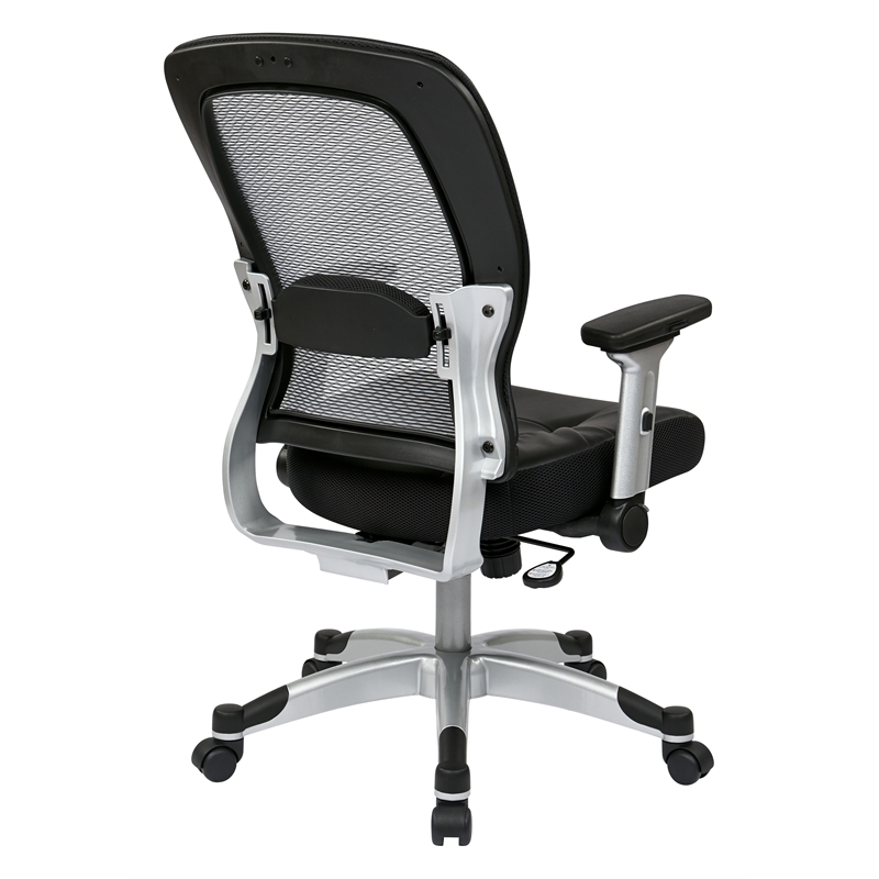 Scranton & Co Contemporary Fabric Adjustable Air Grid Back Office Chair in Gray