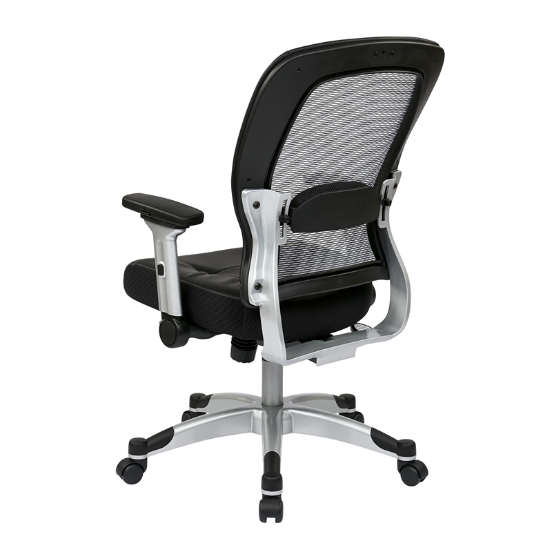 Scranton & Co Contemporary Fabric Adjustable Air Grid Back Office Chair in Gray