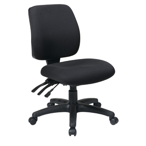Scranton & Co Mid-Back Dual Function Ergonomic Office Chair in Coal