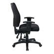 Scranton & Co Contemporary Fabric High Back Dual Function Office Chair in Black