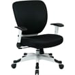 Scranton & Co Modern Mesh Fabric Padded Office Chair in Black/White