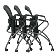 Scranton & Co Deluxe Folding Chair with Arms in Coal (Set of 2)